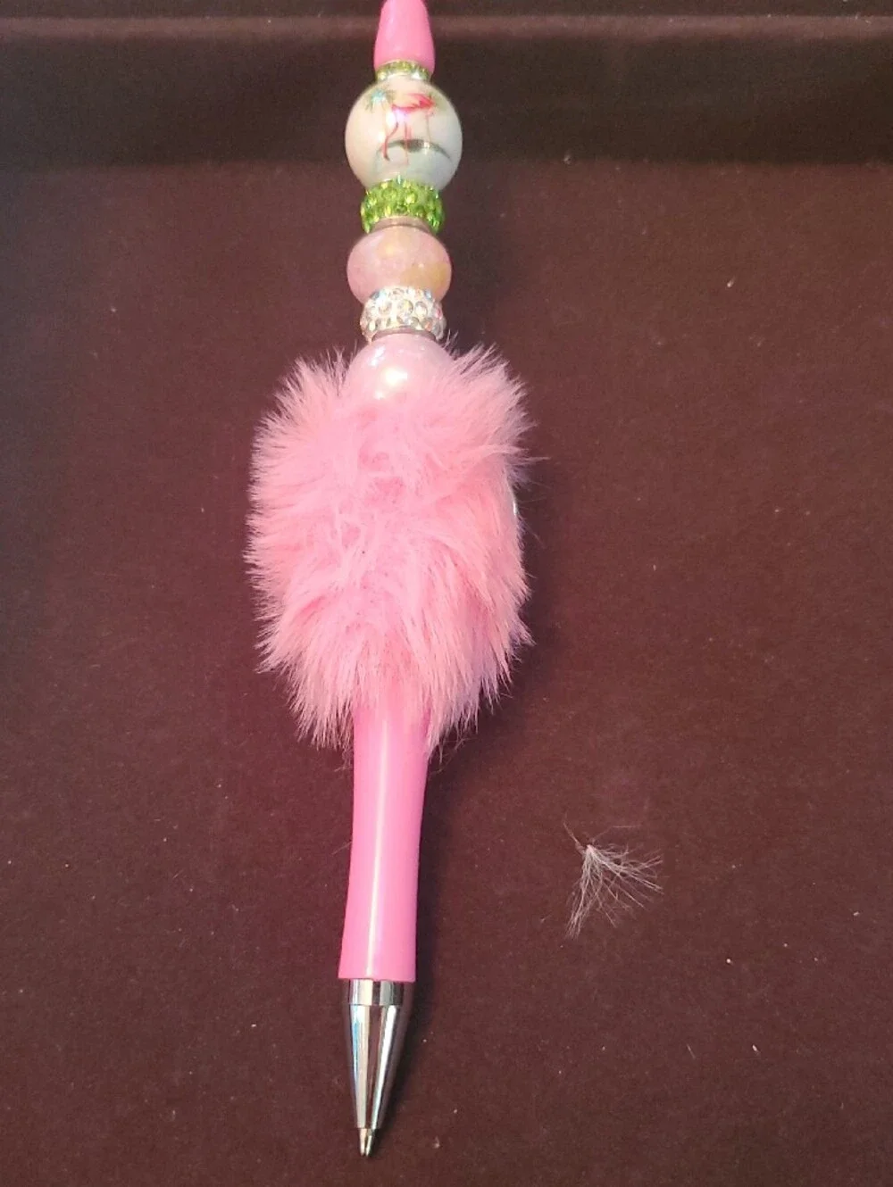 Cute Beaded Pom-Pom Pen Set - Pink, REASONABLE OFFER ACCEPTED